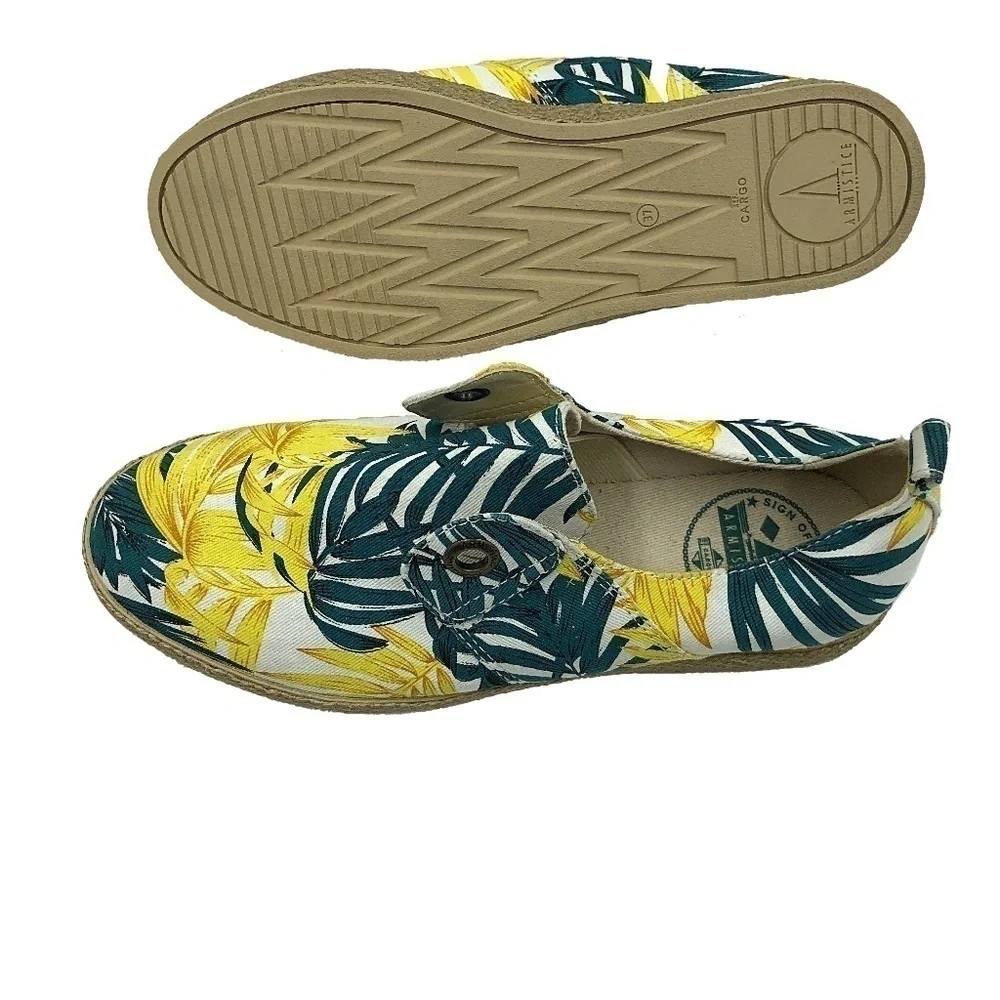 Armistice Anthropologie Tropical Print Espadrille Slip On Shoes 7